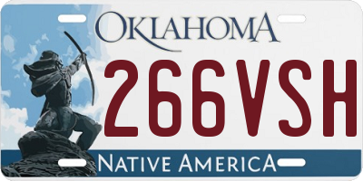 OK license plate 266VSH