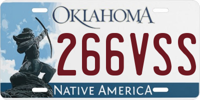 OK license plate 266VSS