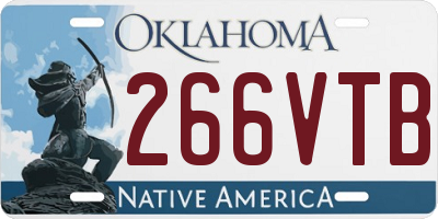OK license plate 266VTB