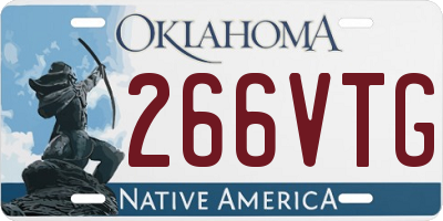 OK license plate 266VTG