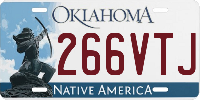 OK license plate 266VTJ