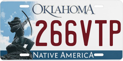 OK license plate 266VTP