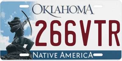 OK license plate 266VTR