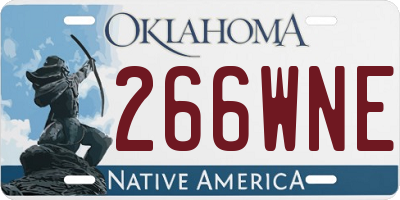 OK license plate 266WNE