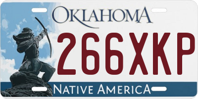 OK license plate 266XKP