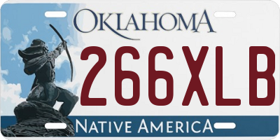 OK license plate 266XLB