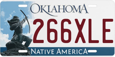 OK license plate 266XLE