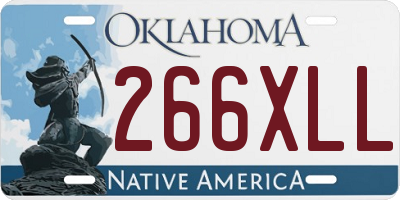 OK license plate 266XLL