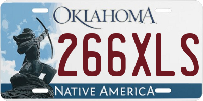 OK license plate 266XLS