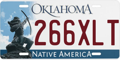 OK license plate 266XLT