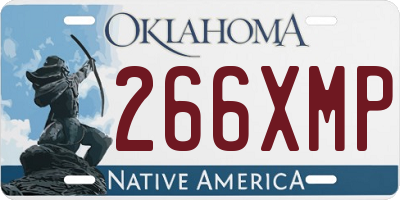 OK license plate 266XMP