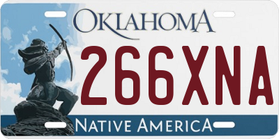 OK license plate 266XNA