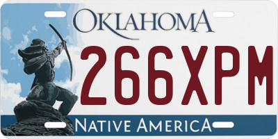 OK license plate 266XPM