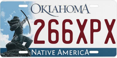 OK license plate 266XPX