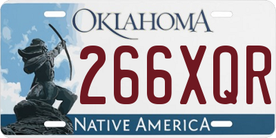 OK license plate 266XQR
