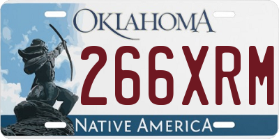 OK license plate 266XRM