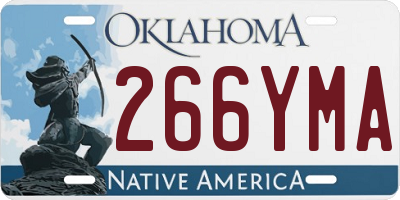 OK license plate 266YMA