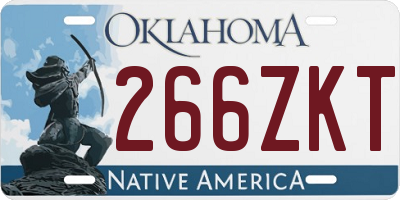 OK license plate 266ZKT