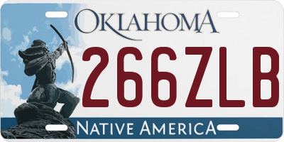 OK license plate 266ZLB