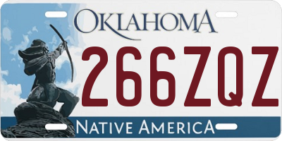 OK license plate 266ZQZ