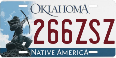 OK license plate 266ZSZ