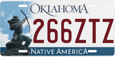 OK license plate 266ZTZ