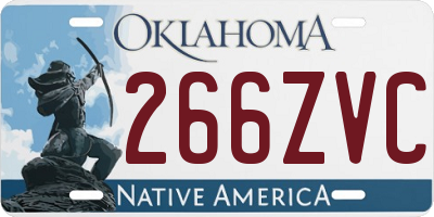 OK license plate 266ZVC