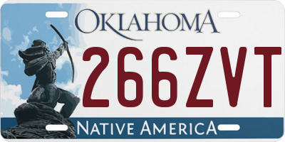 OK license plate 266ZVT