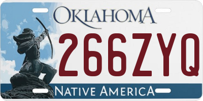 OK license plate 266ZYQ