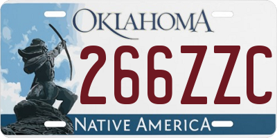 OK license plate 266ZZC