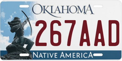 OK license plate 267AAD