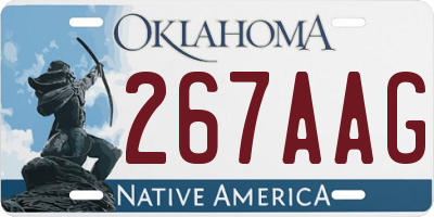 OK license plate 267AAG