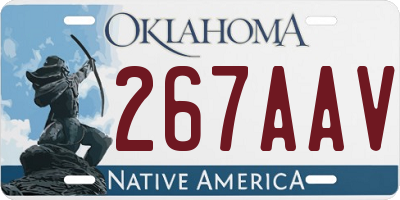 OK license plate 267AAV