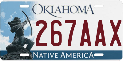 OK license plate 267AAX