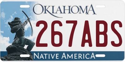OK license plate 267ABS