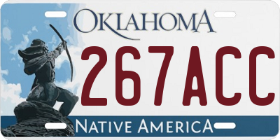 OK license plate 267ACC
