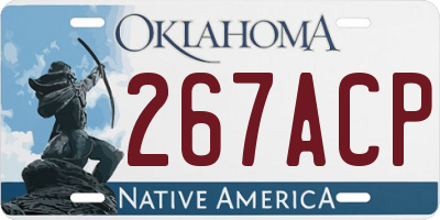 OK license plate 267ACP