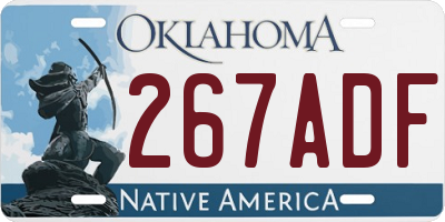 OK license plate 267ADF