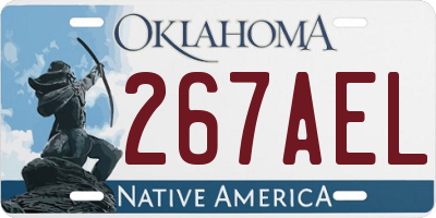 OK license plate 267AEL