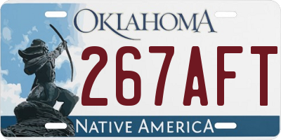 OK license plate 267AFT