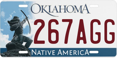 OK license plate 267AGG