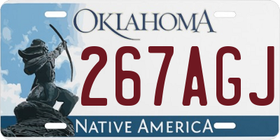 OK license plate 267AGJ