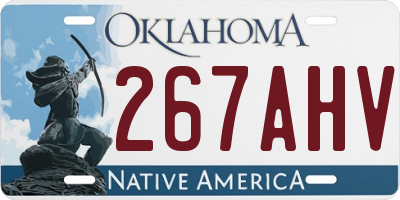 OK license plate 267AHV
