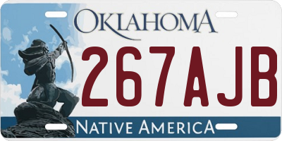OK license plate 267AJB
