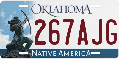 OK license plate 267AJG