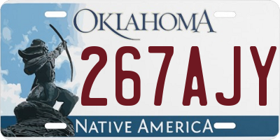 OK license plate 267AJY