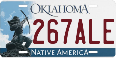 OK license plate 267ALE