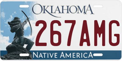 OK license plate 267AMG