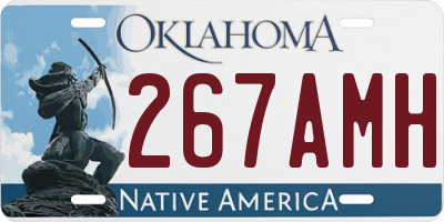 OK license plate 267AMH