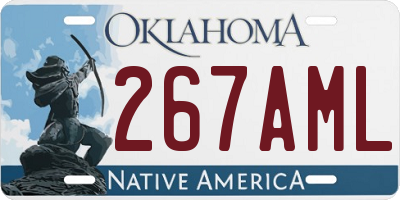 OK license plate 267AML